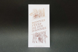embossage dorure cuivre carte de voeux