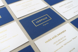 leoville carte de visite hotfoild dorure