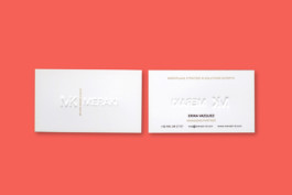 MK carte de visite gaufrage