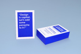 Capital panache carte de visite tranche debossage