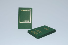 Les galeries coworking carte de visite dorure à chaud